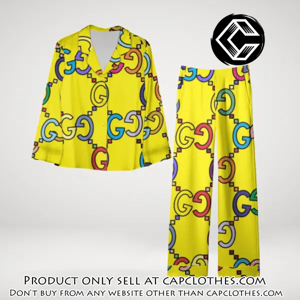 Trending luxury gc satin pajama set pjs1060 cc1814259